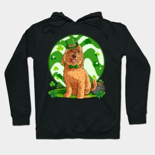 Goldendoodle Dog St Patricks Day Irish Leprechaun Hoodie